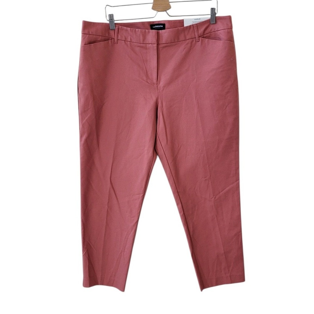 LIZ CLAIBORNE Career 16 Dusty Cedar Emma Classic Ankle Pant Women